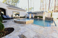 Arctic Silver 16x16 Tumbled Travertine Paver