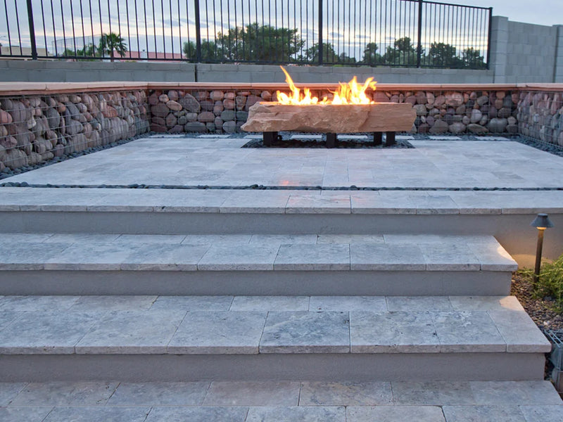 Arctic Silver 12x24x2 Tumbled Travertine Paver
