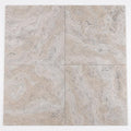 Silver 18x18 HF Travertine Tile close-up