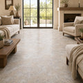 Silver 18x18 HF Travertine Tile — Family Room floor