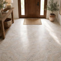 Silver 18x18 HF Travertine Tile — Foyer floor
