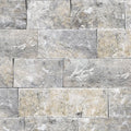 Silver 2x4 Brick Joint Split-Face Travertine Mosaic Tile