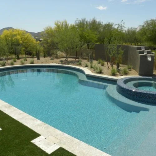 Arctic Silver 6x6 Tumbled Travertine Paver