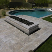 Arctic Silver 12x12 Tumbled Travertine Paver