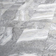 Arctic Silver 12x12 Tumbled Travertine Paver