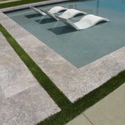 Arctic Silver 12x12 Tumbled Travertine Paver