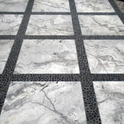 Arctic Silver 12x12 Tumbled Travertine Paver