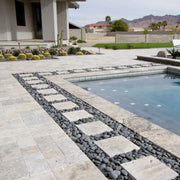 Arctic Silver 6x6 Tumbled Travertine Paver