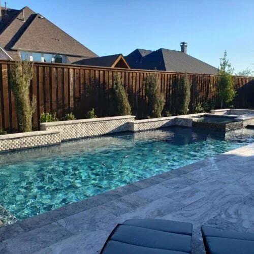 Silver 06x12 Tumbled Travertine Tile