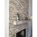 Silver 6x24 Combo Travertine Ledger Stone