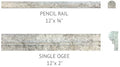 Silver 06x24 Split-Face Travertine Ledger Stone