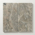 Silver Cream 12x24 3cm Bullnose Edge Tumbled Travertine Pool Coping close-up