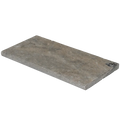 Silver Cream 12x24 3cm Bullnose Edge Tumbled Travertine Pool Coping