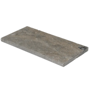 Silver Cream 12x24 3cm Bullnose Edge Tumbled Travertine Pool Coping