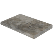 Silver Cream 16x24 Pool Coping Bullnosed Edge 5cm Tumbled Travertine Paver