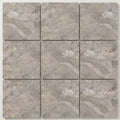 Silver (Pewter Blend) Travertine 12x12 Filled & Honed Travertine Tile close-up