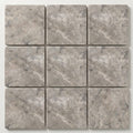 Silver (Pewter Blend) Travertine 12x12 Tumbled Travertine Tile close-up