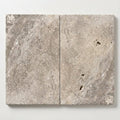 Silver (Pewter Blend) Travertine 16x24 Tumbled Travertine Paver close-up