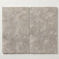 Silver (Pewter Blend) Travertine 16x24 Unfilled, Brushed & Chiseled Travertine Tile close-up