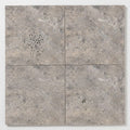 Silver (Pewter Blend) Travertine 18x18 Filled & Honed Travertine Tile close-up
