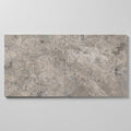 Silver (Pewter Blend) Travertine 24x24 Filled & Honed Travertine Tile close-up