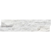 Silver/Secil 5-7/8x24 Mesh Split 3D Stack Quartzite Ledger Stone