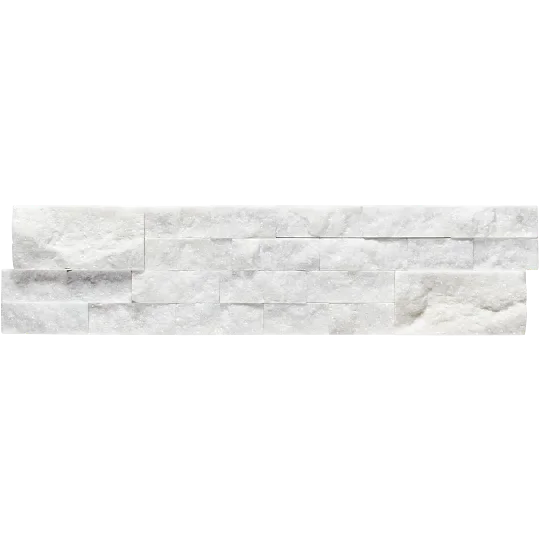 Silver/Secil 5-7/8x24 Mesh Split 3D Stack Quartzite Ledger Stone