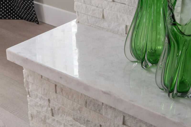 Silver/Secil 5-7/8x24 Mesh Split 3D Stack Quartzite Ledger Stone