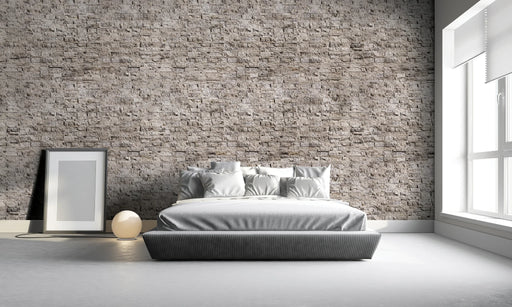 Silver 5-7/8x24 Mesh Split 3D Stack Quartzite Ledger Stone