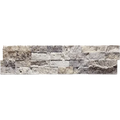 Silver/Secil 5-7/8x24 Mesh Split 3D Stack Quartzite Ledger Stone