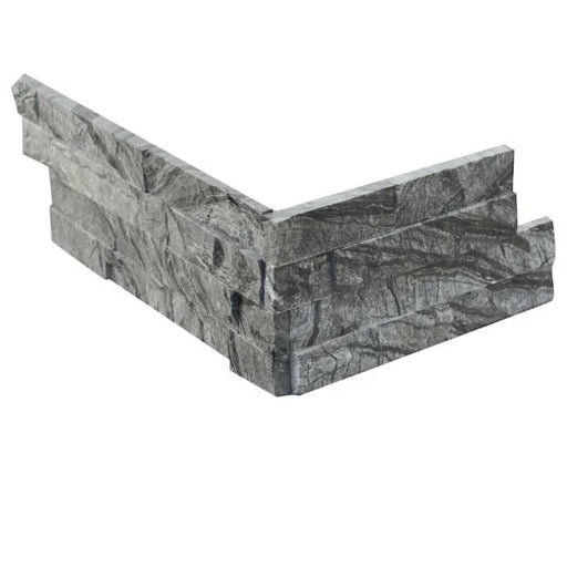 Silver Sheen 26x6 Split Face Quartzite Ledger Corner