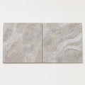 Silver Travertine 24x24 Tumbled 3CM Paver close-up