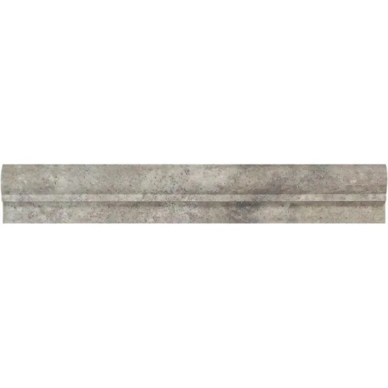 Silver Travertine Unfilled & Honed 2 x 12 Single Step Tile