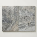 Silver Travertine Coping 16x24 Bullnose 5 cm close-up