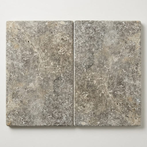 Silver Travertine Coping 16x24 Eased 5 cm close-up