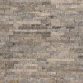 Silver Travertine Mini Panel 4.5x16 Splitface Ledger Stone