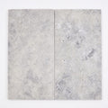 Silver Travertine Paver 12x24 Tumbled 1.25 inch close-up
