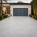 Silver Travertine Paver 12x24 Tumbled 1.25 inch — Front Yard driveway