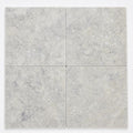 Silver Travertine Paver 16x16 Tumbled 1.25 inch close-up