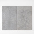Silver Travertine Paver 16x24 Tumbled 1.25 inch close-up