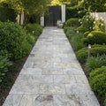 Silver Travertine Paver 16x24 Tumbled 1.25 inch — Garden path