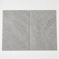 Silver Travertine Paver 16x24 Unfilled, Honed Beveled 2 inch close-up