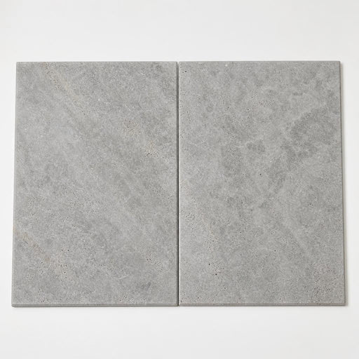 Silver Travertine Paver 16x24 Unfilled, Honed Beveled 2 inch close-up