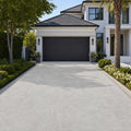 Silver Travertine Paver 16x24 Unfilled, Honed Beveled 2 inch — Front Yard driveway