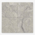 Silver Travertine Paver 18x18 Tumbled 1.25 inch close-up