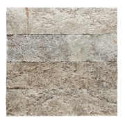 Silver Travertine Split 4x16 Ledger Tile