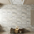 Silver Travertine Tile 12x12 Filled, Honed — Hallway floor