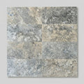 Silver Travertine Tile 12x24 Honed, Filled close-up