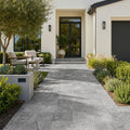 Silver Travertine Tumbled 12 x 24 x 1.25 Paver 12x24 — Front Yard walkway