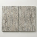 Silver Travertine Tumbled 16 x 24 x 1.25 Bullnose Coping 16x24 close-up